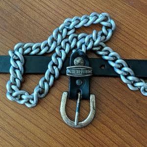 Harley - Davidson Leather Metal Belt Size S